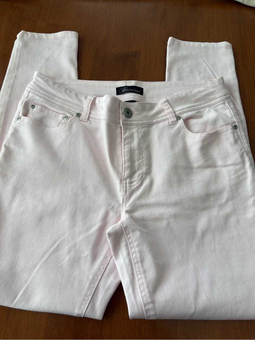 Light pink stretch skinny pants